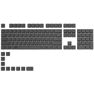 Glorious GPBT Keycaps – 114 PBT, ANSI, US-Layout, Black Ash