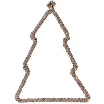 H&L Závesná dekorácia JUTE LED, 25 cm, stromček