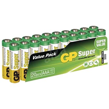 GP Super Alkaline LR03 (AAA) 20 ks v blistri