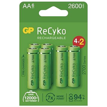 GP ReCyko 2700 AA (HR6), 6 ks