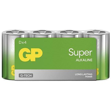 GP Alkalická batéria Super D (LR20), 4 ks