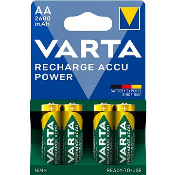 VARTA Power Accu, AA ceruzkové NiMH 2600 mAh, 4 ks