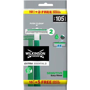 WILKINSON Extra Essential 2 Sensitive 10+5 zadarmo