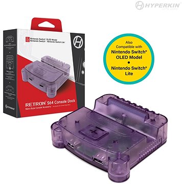 Hyperkin RetroN S64 Console Dock for Nintendo Switch (Purple)