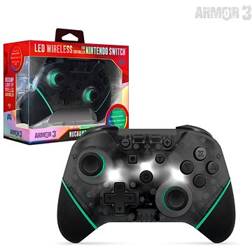 Armor3 NuChamp Wireless Controller for Nintendo Switch (Black LED)