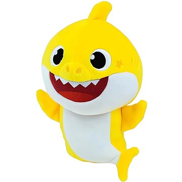 GGV Plyšový žralok Baby Shark, 21 cm, žltý