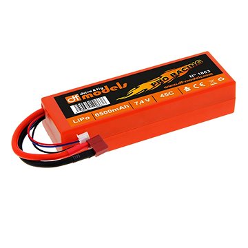 DF Models LiPo Aku 7,4 V/6500 mAh 45C Pro Racing T-Plug