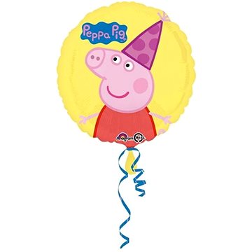 Balón fóliový prasiatko Peppa – Peppa pig – žltý – 43 cm