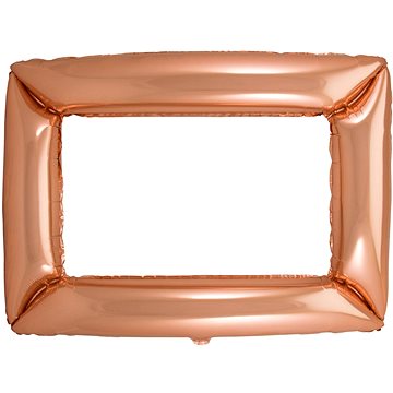 Fóliový balónik – selfie rámček – fotokútik – rose gold – 85 × 60 cm