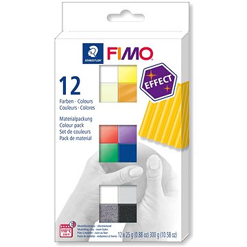 FIMO efekt sada 12 farieb 25g