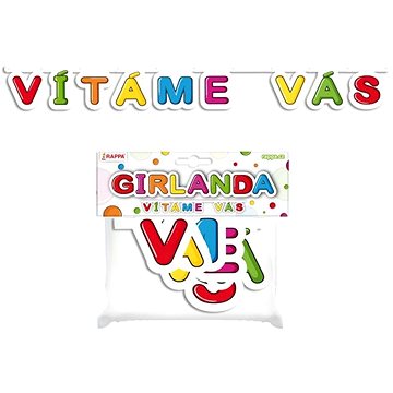 Girlanda papierová – Vítame vás – 128 cm