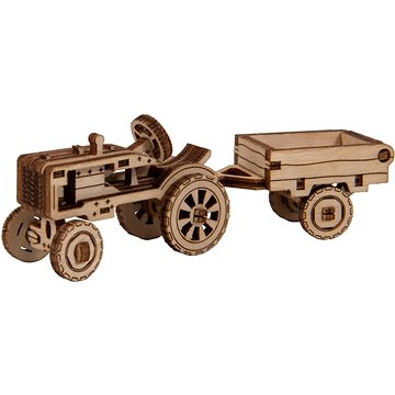 Wooden city 3D puzzle Superfast Americký traktor s vlečkou