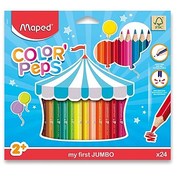 Maped Color Peps Jumbo, 24 farieb