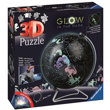 Puzzle-Ball Svietiaci glóbus: Hviezdna obloha 180 dielikov