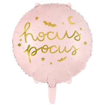 Fóliový balónik hocus pocus – ružový – halloween – čarodejnica – 45 cm