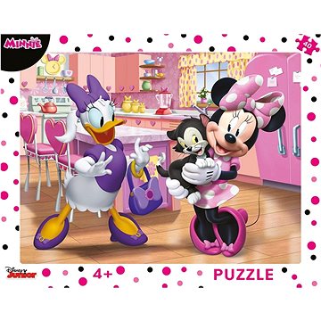 Dino ružová Minnie 40 doskové puzzle