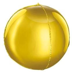 Balón fóliový guľatý zlatý 3D – Silvestr – 62 cm