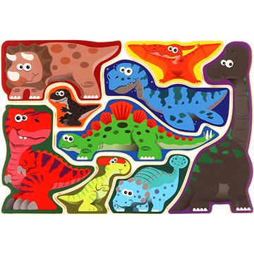 Teddies Doskové puzzle Dinosaury