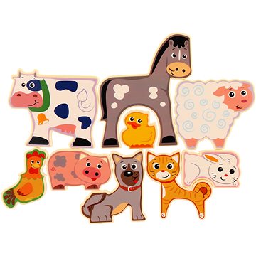 Teddies Doskové puzzle Farma