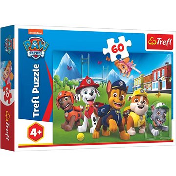 Trefl Puzzle Labková patrola v tráve 60 dielikov