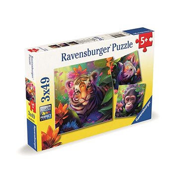 Ravensburger 057351 Zvieratká z džungle 3 × 49 dielikov