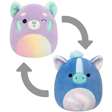 Squishmallows 2 v 1 Panda malá Lexis a morský koník Romano