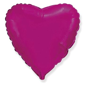 Balón fóliový 45 cm srdce tmavo ružové fuksia – Valentín/svadba