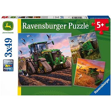 Ravensburger puzzle 051731 John Deere: Hlavná sezóna 3× 49 dielikov