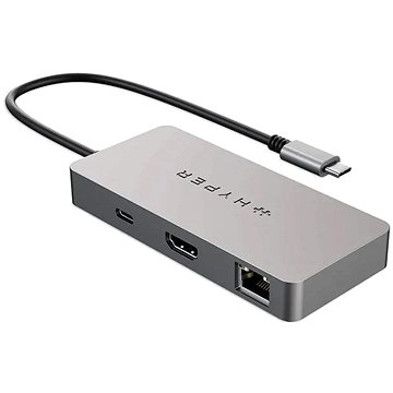 HyperDrive 5v1 USB-C Hub (WWCB), strieborný