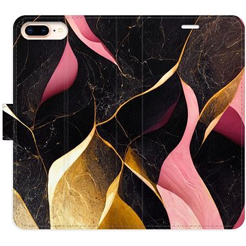 iSaprio flip puzdro Gold Pink Marble 02 pre iPhone 7 Plus