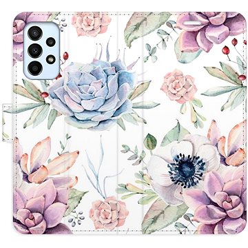 iSaprio flip puzdro Succulents Pattern na Samsung Galaxy A23/A23 5G