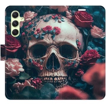 iSaprio flip puzdro Skull in Roses 02 pre Samsung Galaxy A54 5G