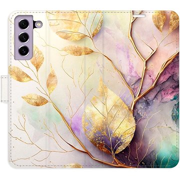 iSaprio flip puzdro Gold Leaves 02 pre Samsung Galaxy S21 FE 5G