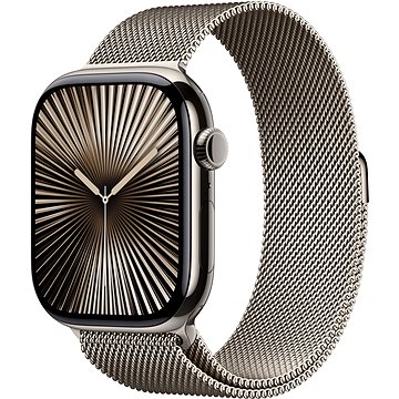 Apple Watch Series 10 42 mm Cellular Prírodný titán s prírodným milánskym ťahom