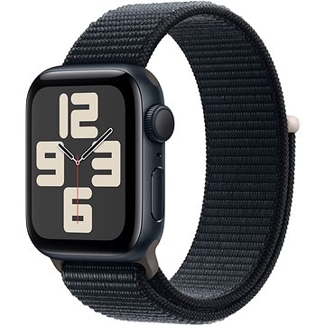 Apple Watch SE 40 mm Tmavo atramentový hliník s tmavo atramentovým prevliekacím športovým remienkom