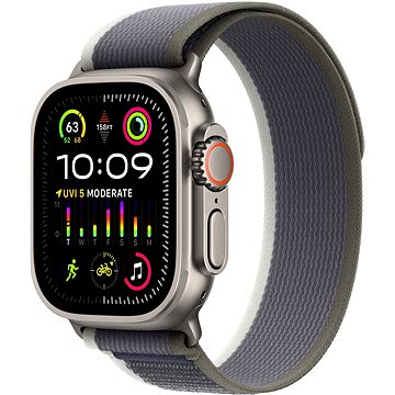 Apple Watch Ultra 2  49 mm titánové puzdro so zeleno-sivým trailovým ťahom – M/L