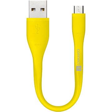 CONNECT IT Wirez Micro USB žltý, 0,13 m - Dátový kábel