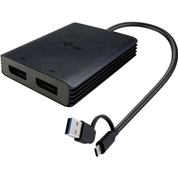 i-tec USB-A/USB-C Dual 4K DP Video Adaptér