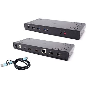 i-tec USB 3.0/USB-C/Thunderbolt, 2× HDMI Docking Station, PD 85 W