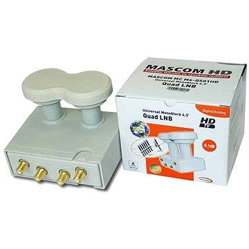 LNB Mascom Monoblock Quad MCM4QS01HD Gold 4.3°