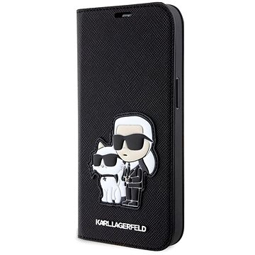 Karl Lagerfeld PU Saffiano Karl and Choupette NFT Book Puzdro na iPhone 14 Black