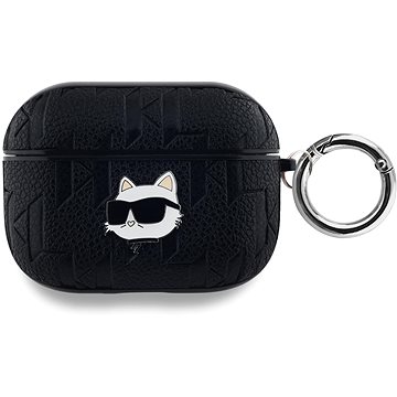 Karl Lagerfeld PU Embossed Choupette Head Puzdro na AirPods Pro Black