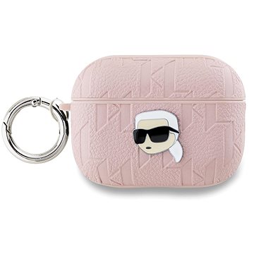 Karl Lagerfeld PU Embossed Karl Head Puzdro na AirPods Pro 2 Pink