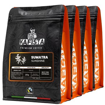 Kafista výberová káva Sumatra Sunshine, 4 × 250 g