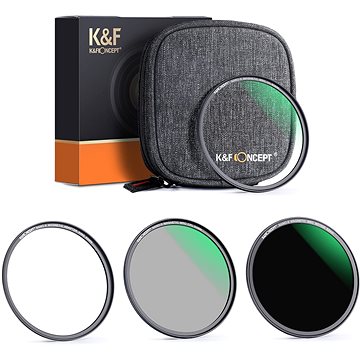 K&F Concept sada magnetických filtrov 3 ks (MCUV, CPL, ND1000) – 67 mm