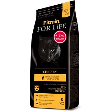 Thức ăn cho mèo Fitmin For Life gà 8kg + 1kg - Cám cho mèo | alza.sk là sản phẩm thức ăn hoàn hảo cho sức khỏe của chú mèo. Hãy xem hình ảnh để tìm hiểu thêm về các thành phần chính và lợi ích của sản phẩm này với chất lượng tốt và giá cả phải chăng.