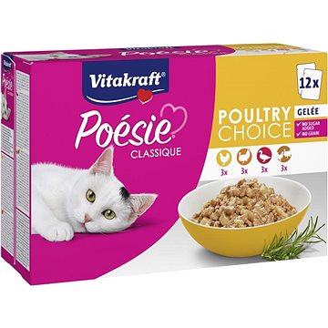 Vitakraft Cat mokré krmivo Poésie® Classique poultry multipack hydinový mix v želé 12× 85 g