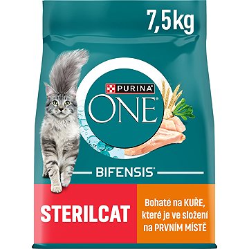 Purina ONE Bifensis Sterilised granuly pre mačky kura 7,5 kg