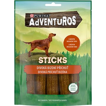 Adventuros Sticks maškrty pre psov bizón 120 g