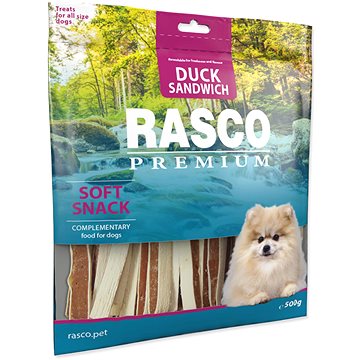 Rasco Premium Pochúťka kačací sendvič s treskou 500 g